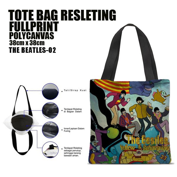 Tas / Tote Bag Polycanvas Full Print Resleting - The Beatles.1