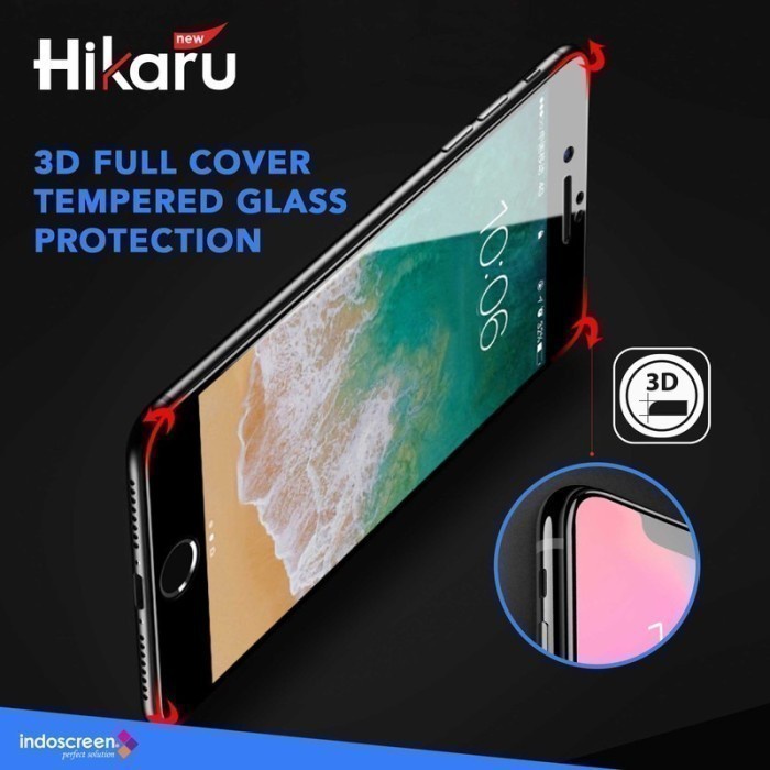 Vivo Y01 Y15S Hikaru Premium Full Cover Tempered Glass Anti Gores Full Cover White_Cell