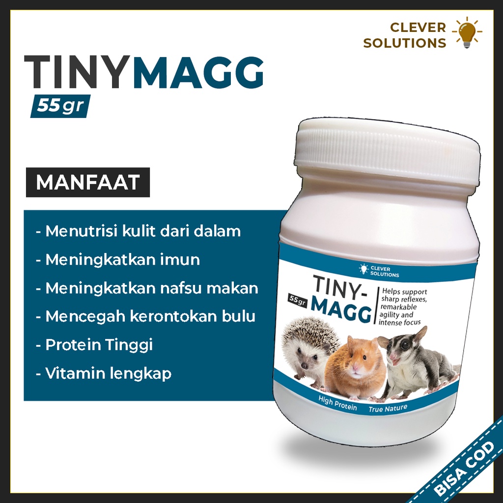 Vitamin Protein Tinggi Hamster Landak Mini Sugar Glider TINYMAGG Meningkatkan Imun dan Nafsu Makan