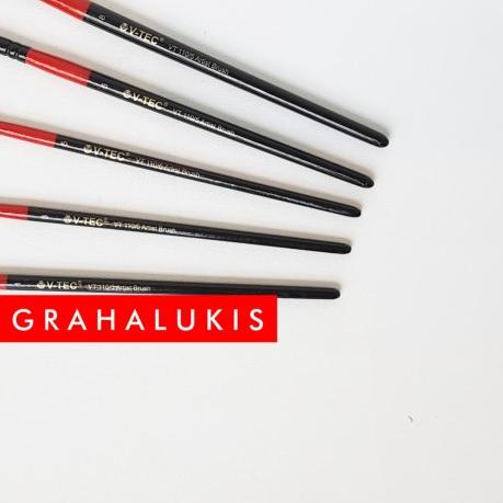 

V-Tec Round Brush VT-110 Set 5 / Kuas Lukis Set 5
