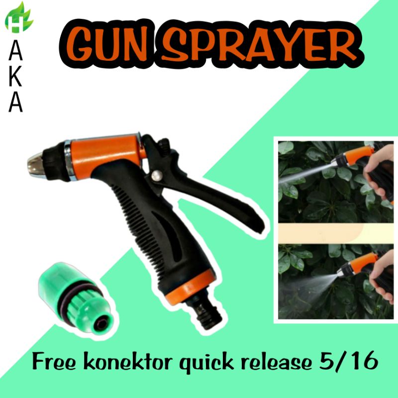 [free konektor] GUN SPRAYER SEMPROTAN AIR WATER JET GUN SPRAYER