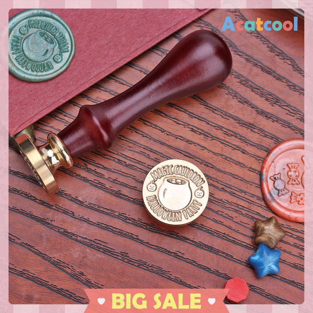 Stempel Segel Lilin Tema Halloween Gaya Vintage Untuk Dekorasi Scrapbook