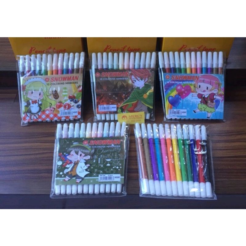 

spidol snowman 12warna-spidol snowman warnawarni
