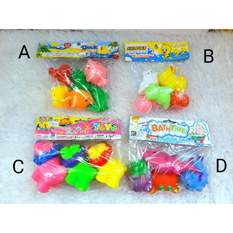 Mainan Anak Binatang Karet Bunyi cit cit | Mainan Mandi anak