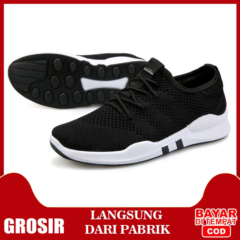 Sepatu Sneakers Olahraga Sepatu Lari Pria Sepatu Tali Kets Murah Pabrik Import Grosir EE01