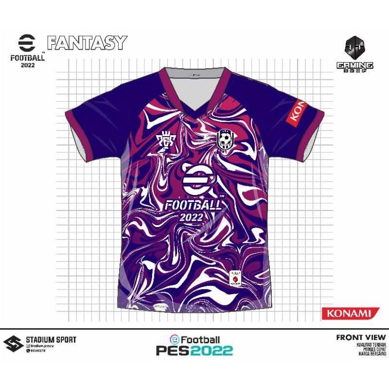 JERSEY PES FOOTBALL / E-FOOTBALL / FIFA MOBILE CUSTOM TERBARU 2022 FULL PRINTING