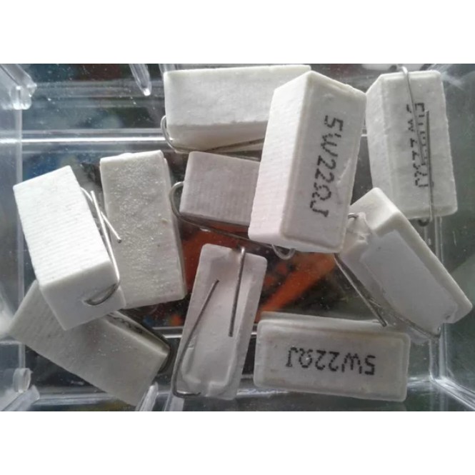Resistor 22 22R Ohm 5Watt 5W 5 Watt Putih Kapur