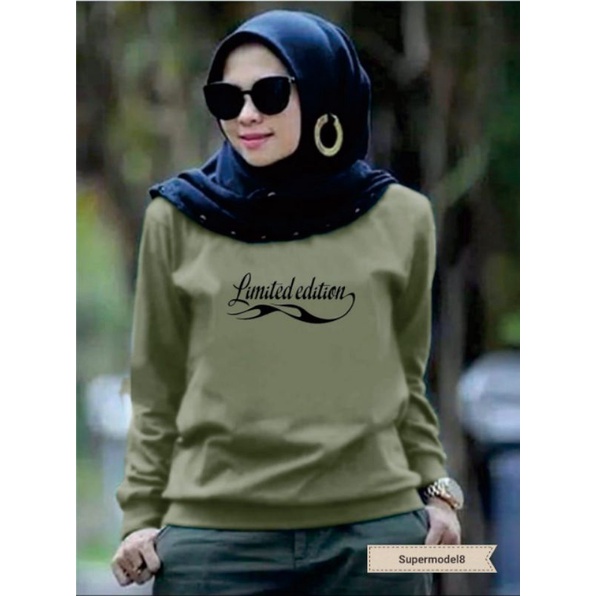 Kaos Lengan Panjang/ Kaos Sweatshirt / Atasan Wanita / Atasan Wanita Lengan Panjang / Atasan