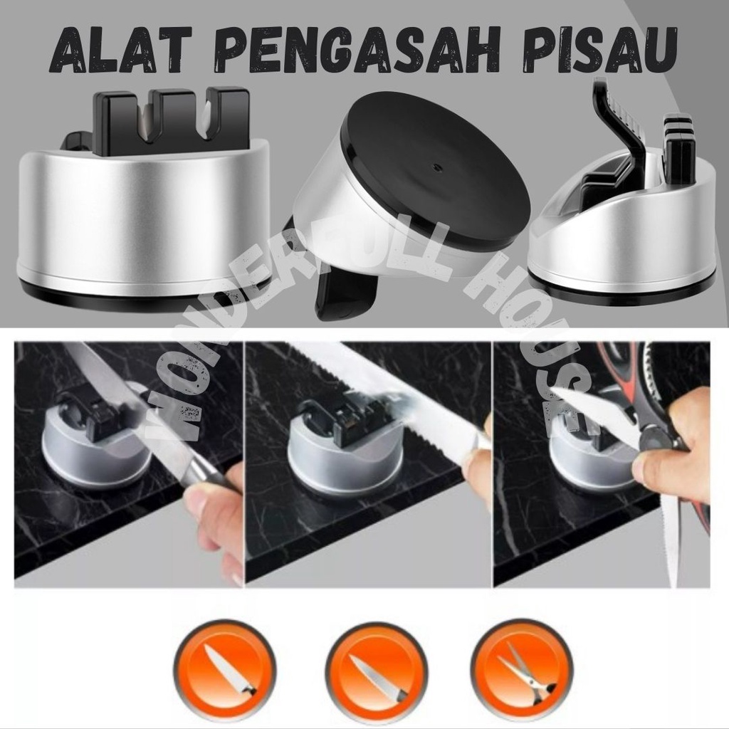 Alat Pengasah Pisau Penajam Pisau Dapur Alat Asahan Pisau Gunting Suction Pad Knife Sharpener