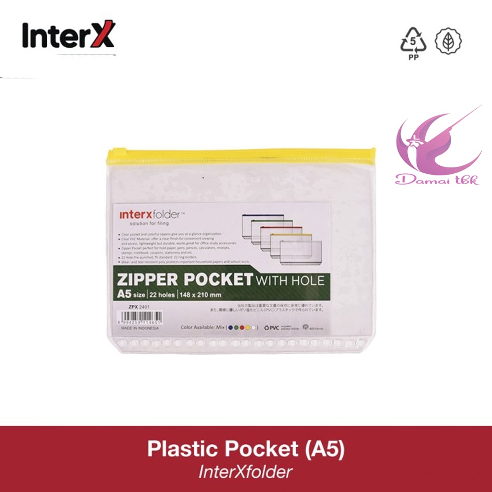 

InterX Zipper Pocket A5 w/Index