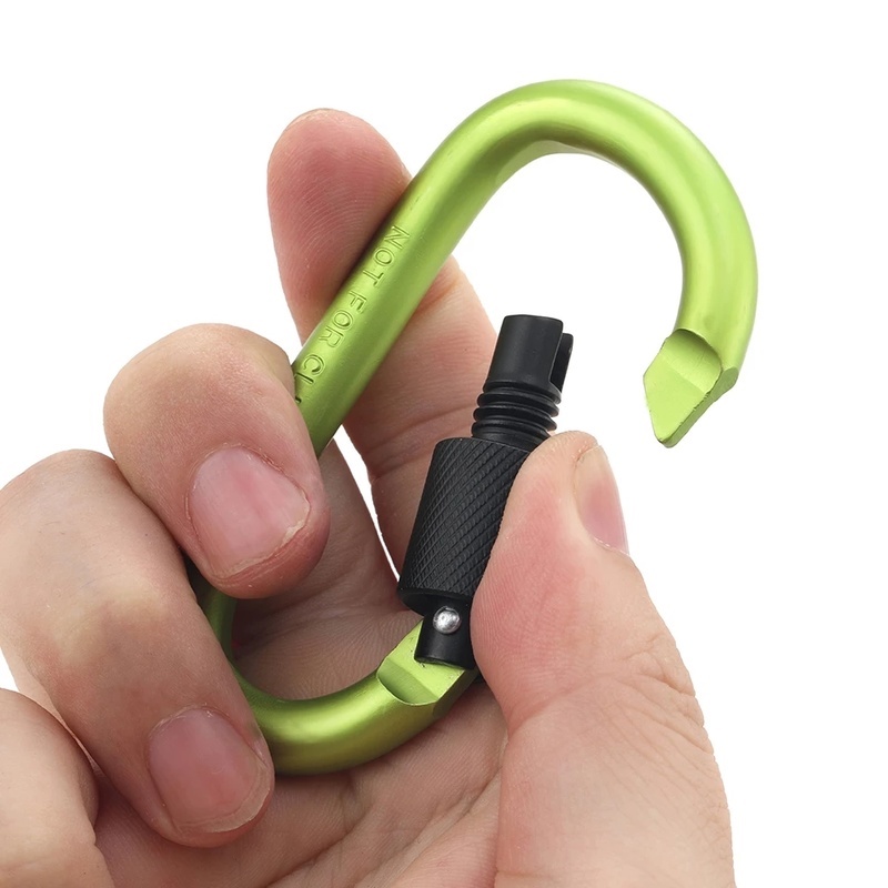 Carabiner Bentuk D Warna-Warni Untuk Mendaki Gunung / Camping / Outdoor