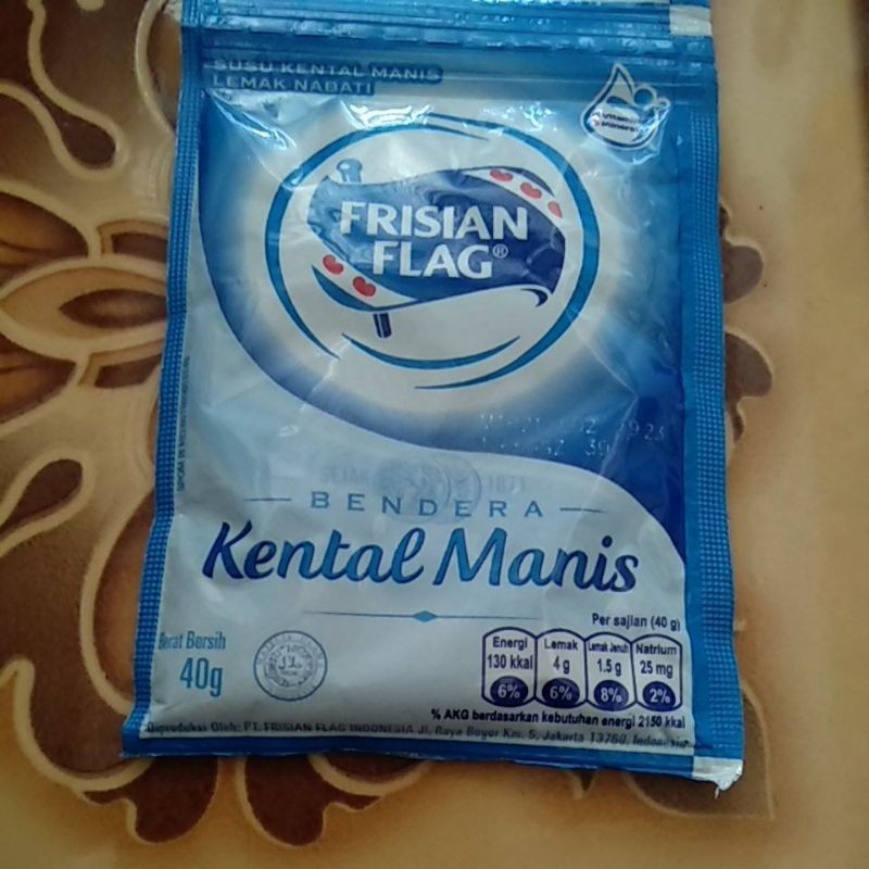 

susu shaset frian flag kental manis 40g susu putih