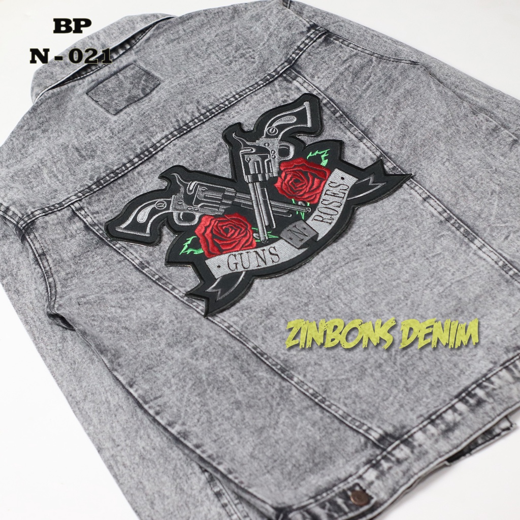 ZINBONS BACKPATCH NIRVANA MOTORHEAD BMTH BACK PATCH GNR SLIPKNOT METALLICA EMBLEM BORDIR BESAR