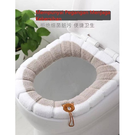 Tempat Alas Dudukan Kloset Toilet Hangat Tebal Bahan Lembut Universal