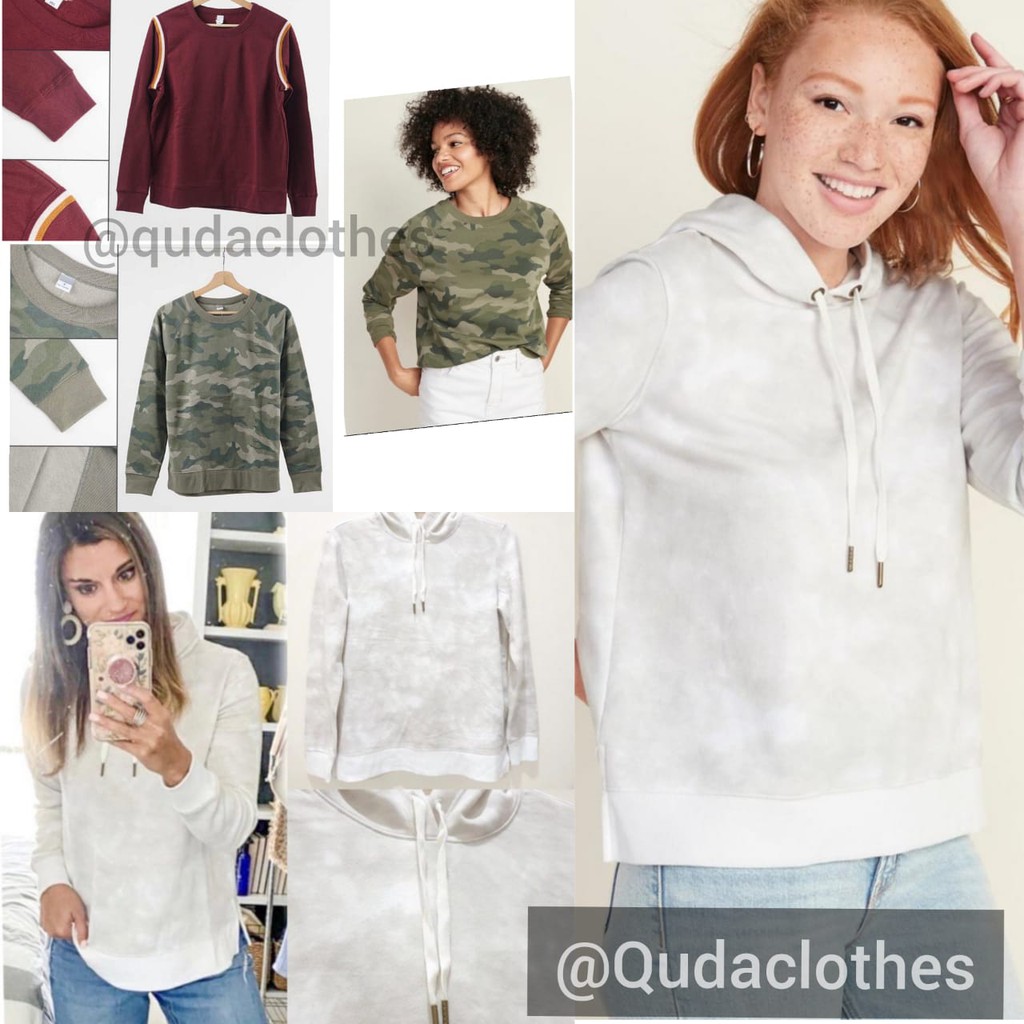 Sweatshirt camo army/sweatshirt maroon list by old navy/Hoodie tie dye by old navy