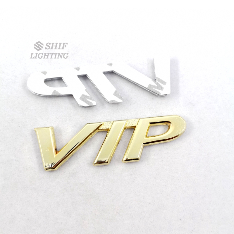 1Pc Stiker Emblem Logo VIP Bahan Metal Untuk Dekorasi Mobil