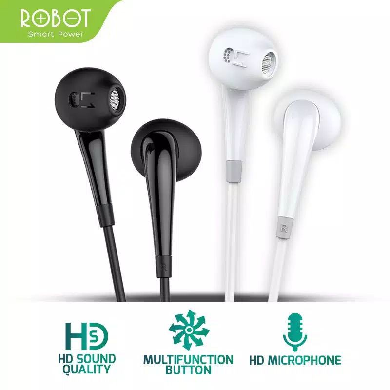 Robot Handsfree Headset Headphone RE701 RE-701 Wired Earphone Bass Audio jack 3.5 mm Android iPhone Original