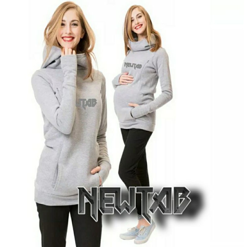 NEWTAB UNISEX IBU HAMIL MENYUSUI JAKETWANITA BUMIL / SWEATER BUSUI HAMIL MAURA NEWTAB TEBAL PREMIUM