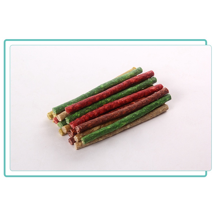 PH.Medan [1pack 20pc] Snack Stick Tulang Anjing Mix Random Color Rasa Susu + Kulit / Aman