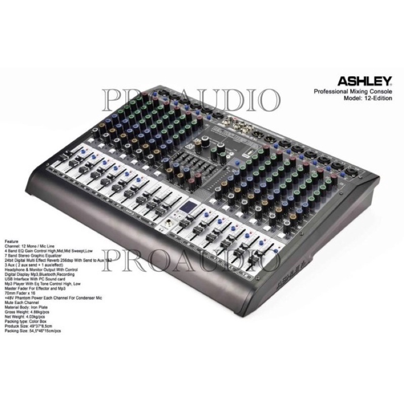 Mixer Audio Ashley 12EDITION 12 EDITION 12 Channel USB MP3 Bluetooth