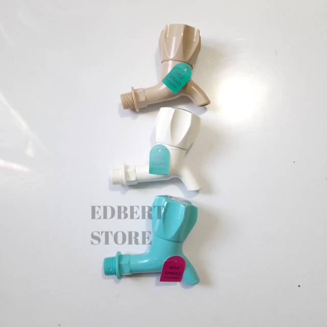 Kran Plastik Pvc NEW SANHO / Keran Air PUTER / PLASTIK TAP