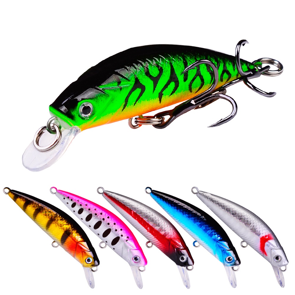 100Pcs Duo Minnow Umpan Pancing 6cm 6g Swimbait Fishing Lure Ikan Bass Wobbler Kail Sinking Bait Tackle
