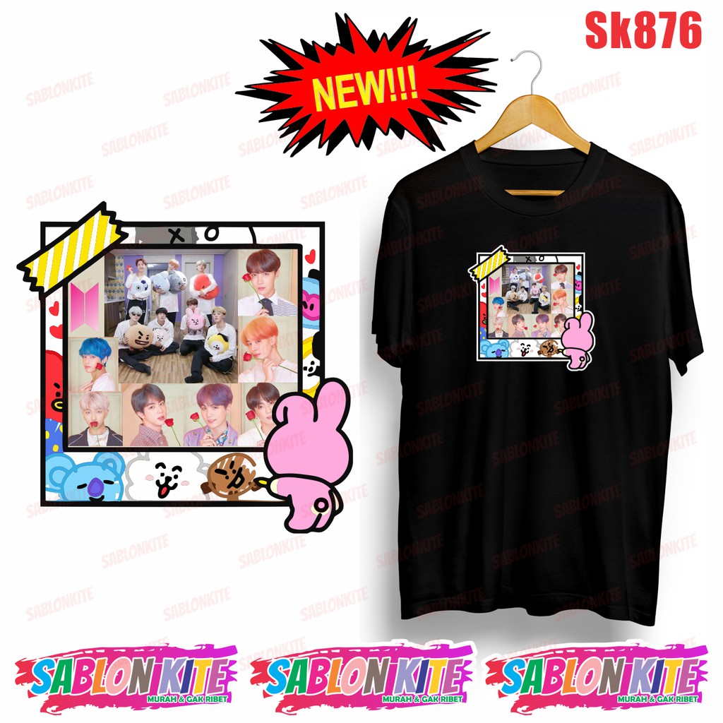 MURAH!!! KAOS KPOP FRAME CHOOKY RJ MANG TATA SHOOKY  SK876 UNISEX ADA 6 WARNA COMBED 30S