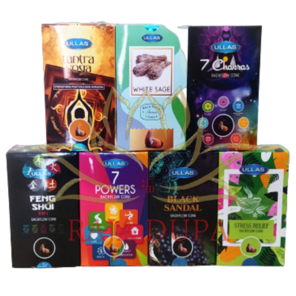 Dupa Peluru Ullas Back Flow Incense Cones per Lusin  / pack / Dupa Kerucut