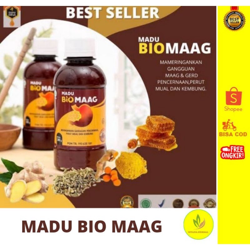 

MADU BIO MAAG 280gr 100% HERBAL ALAMI/MENGOBATI MAAG, GERD, ASAM LAMBUNG/ORIGINAL/TERLARIS