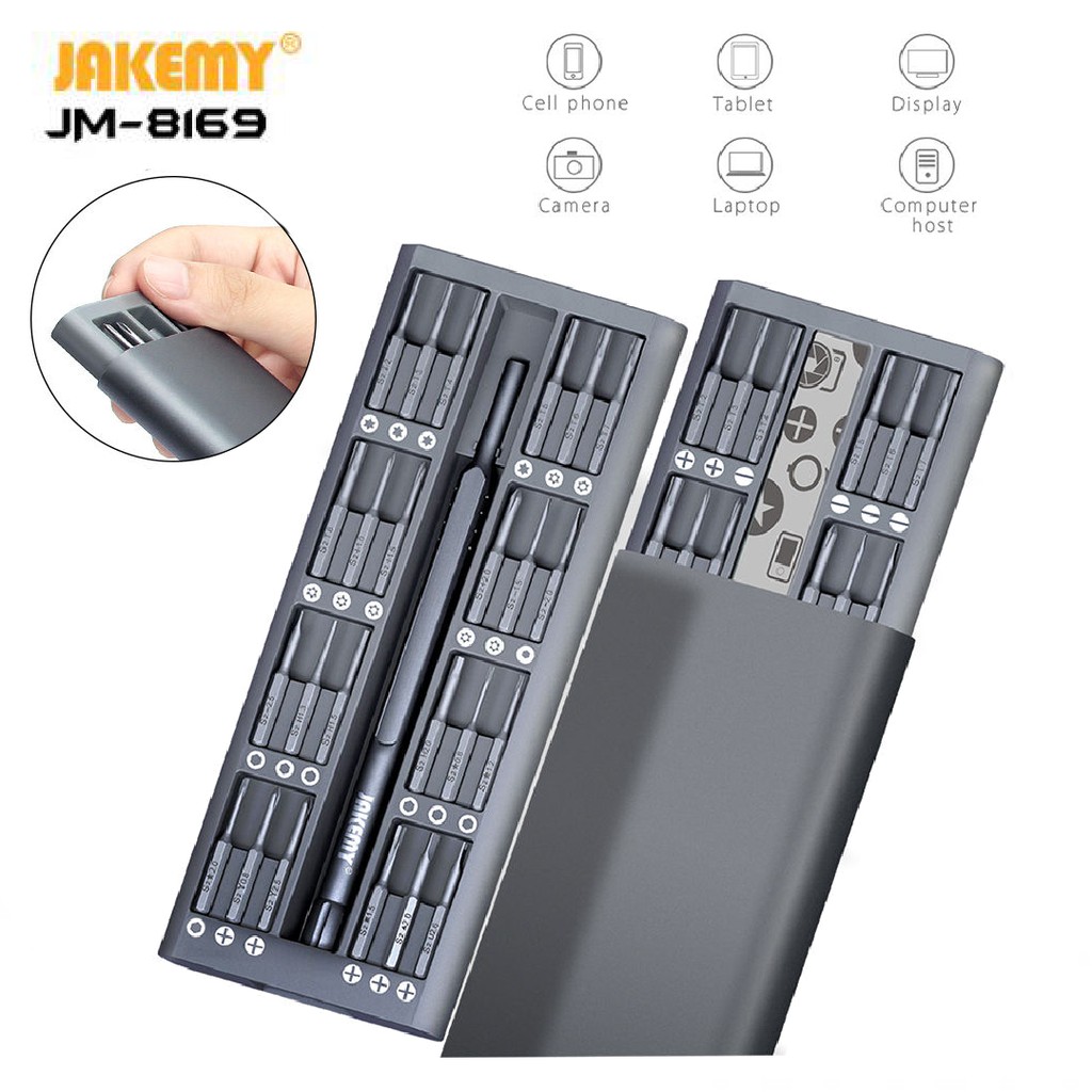 Jakemy JM-8169 S2 49 in 1 Obeng Set Magnet For Handphone Kamera Xiaomi Aluminium Alloy