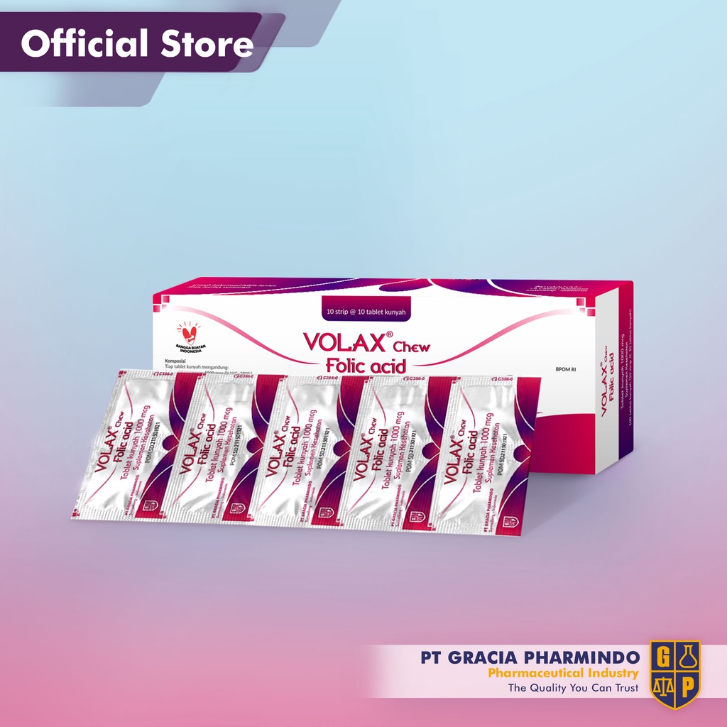 Volax Chewable Suplemen Asam Folat Untuk Ibu Hamil