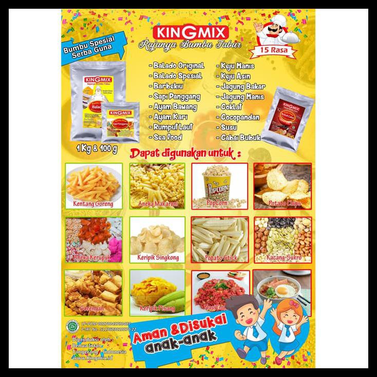 

GRATIS ! Bumbu Tabur KingMix Paket 8 Rasa x 250gr
