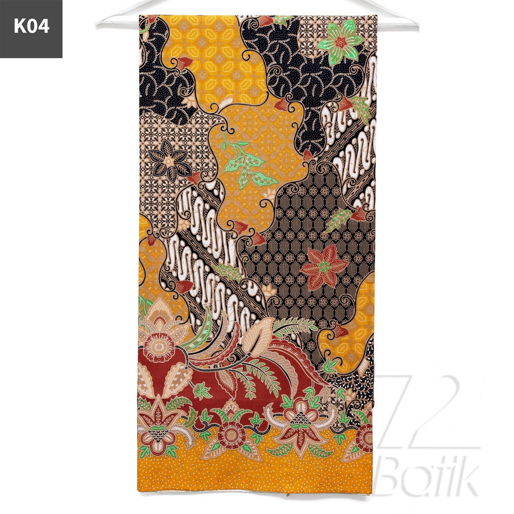 KAIN BATIK PREMIUM Bahan Katun Motif Sekar Jagad Warna Kuning 721553 Cap 72 Jarik Jarit Samping Kebat Panjang Batik Katun Modern Premium Bahan Seragam Batik Pernikahan Kantor Keluarga Murah Kamen Jadi Batik Bali Lembaran