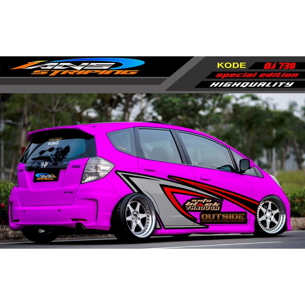 DECAL STICKER MOBIL HONDA BRIO AGYA JAZZ AVANZA YARIS / DECAL STICKER MOBIL JAZZ / STIKER MOBIL