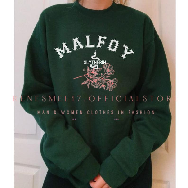 RENESMEE17.OFFICIALSTORE_ MALFOY SLYTHERIN OBLONG SWEATER CREWNECK BAHAN FLEECE
