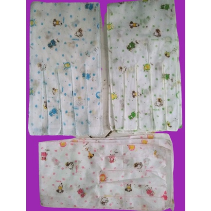 12 Pcs Gurita Bayi / Gurita Tali / Gurita Ikat Newborn Putih / Gurita Polos/ Gurita Garis Warna