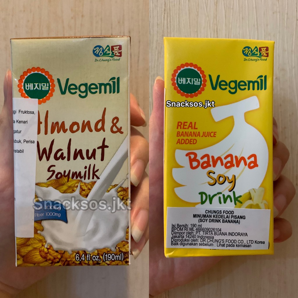 Jual Vegemil Soydrink Banana Milk 190ml / Korean Banana Binggrae Milk