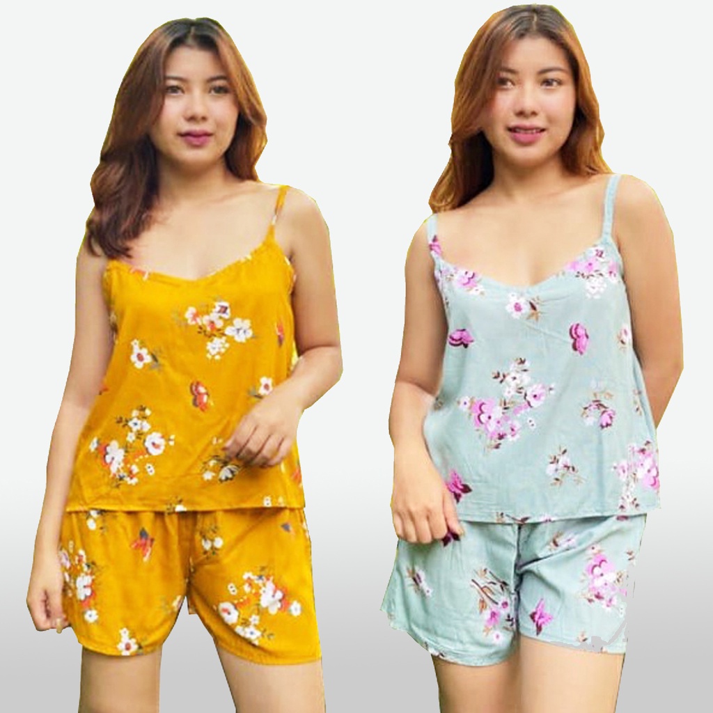 SETELAN PENDEK SINGLET NARINI RINDI TANK TOP / BAJU TIDUR / BABYDOLL BALI / PIYAMA
