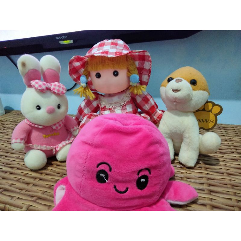 Boneka Preloved/Boneka Kelinci Rabbit/Boneka Anjing/Boneka Susan/Boneka Gurita