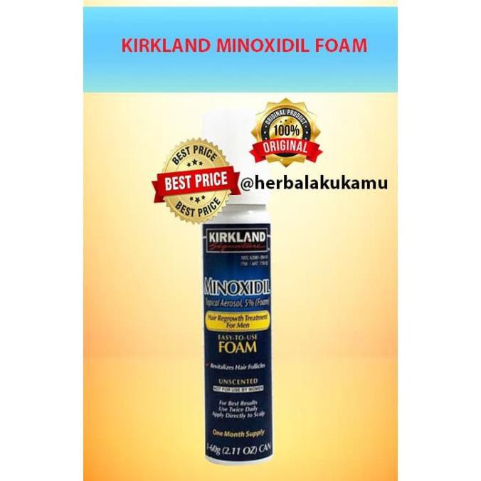Update Kirkland Signature Foam Minoxidil Topical Aerosol 5% 100% Original Murah
