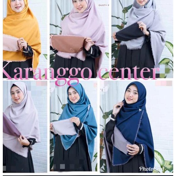 Telah Hadir.. KARANGGO | Jilbab Segi Empat Jumbo Bolak Balik