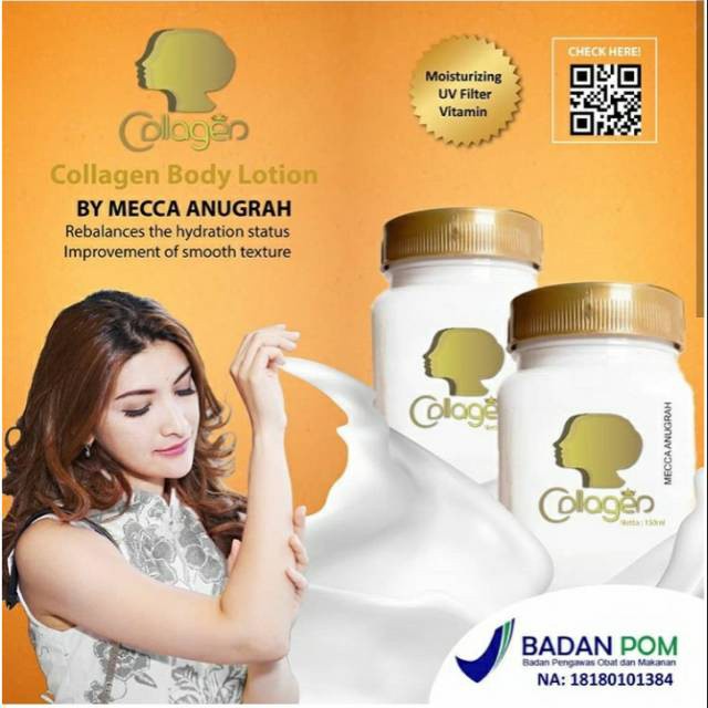 [ORIGINAL] BIBIT PEMUTIH COLLAGEN BODY LOTION BPOM Wajah Putih Seketika Dalam 3 Hari Bisa Dicampur k