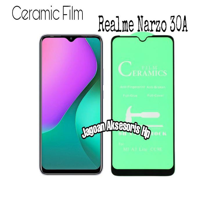 Tempered Glass CERAMIC Realme Narzo 30A 6.5 inch Nano Ceramic Not Broken