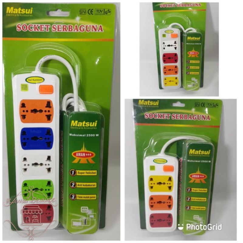 Matsui Stopkontak kabel / colokan perpanjangan /socket listrik multi fungsi