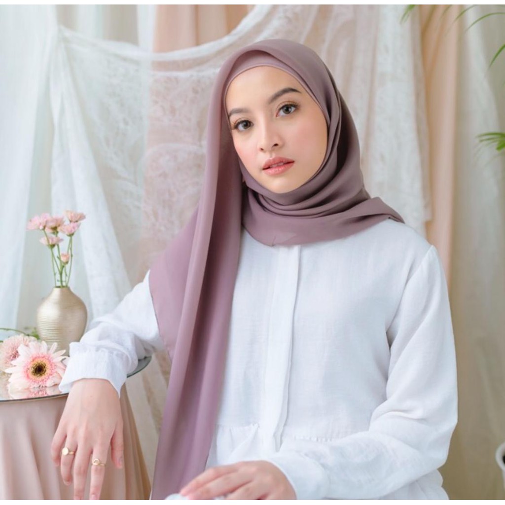 jilbab segi empat BELLA square jilbab pollycotton (bisa cod) PART 2