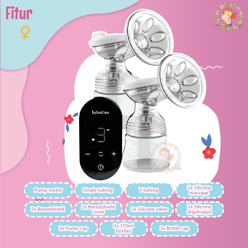 Bebetons Breastpump Pompa ASI Perlengkapan Bayi Peralatan Ibu Menyusui By Mallpompaasi