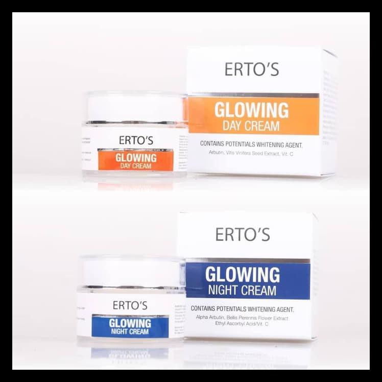 Ertos Paket Glowing Cream (Day & Night) Ori Bpom