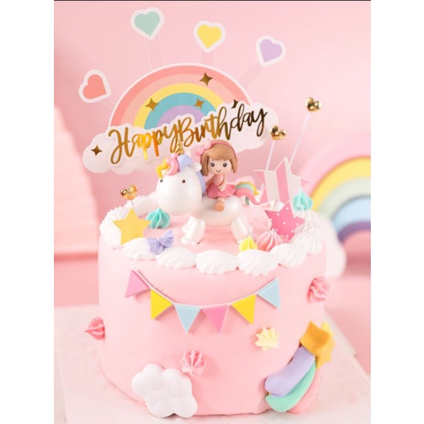 topper unicorn/topper kue/topper unicorn/topper tusuk/unicorn/cupcake/topper princess/topper kue/hia
