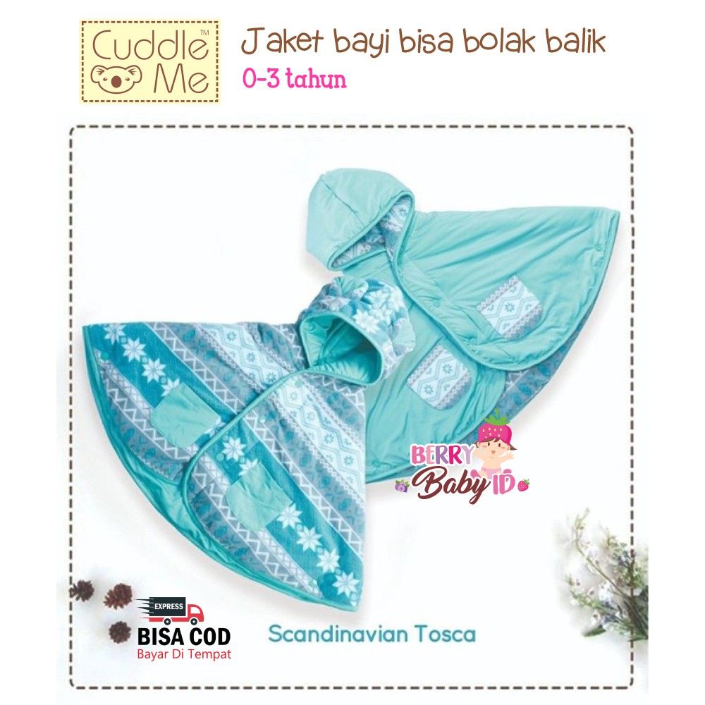 Cuddle Me Baby Cape Jaket Bayi Anak CuddleMe 0-3 Tahun Bolak Balik Baju Hoodie Grosir (1)-Motif T