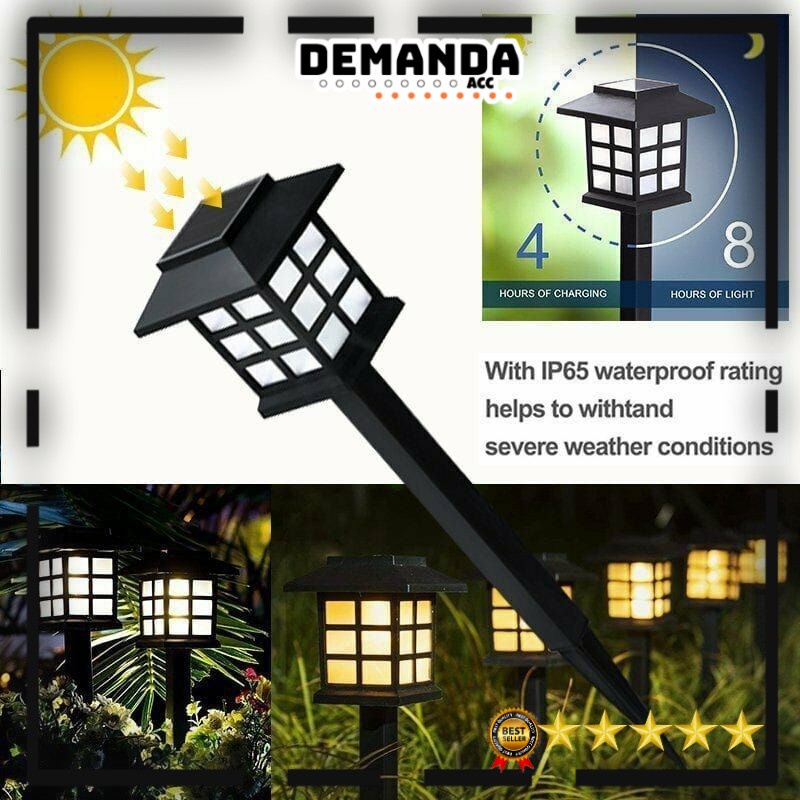 Lampu Taman Tenaga Surya Solar Cell Tembok Dinding 8 Jam Waterproof